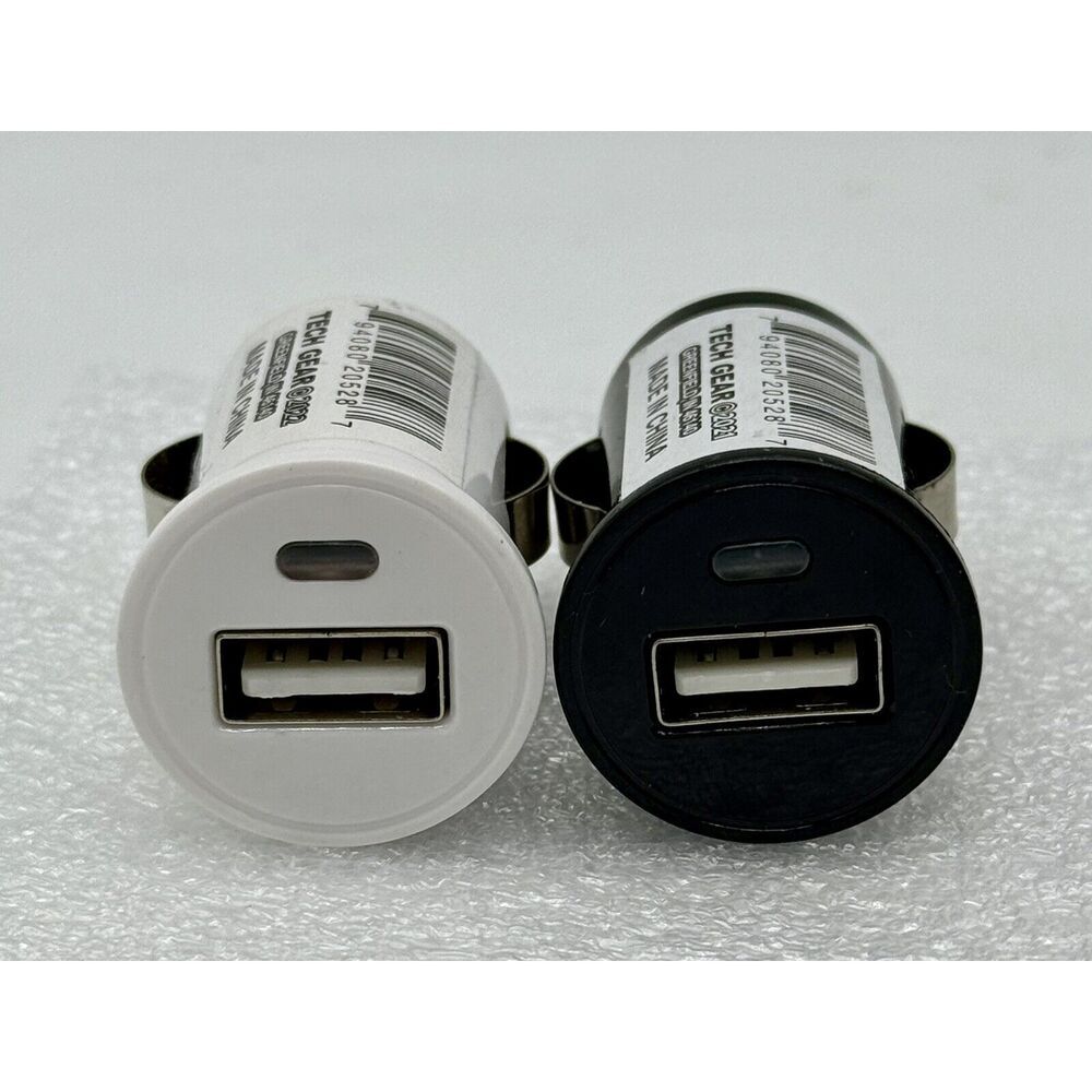 2 Pack USB Car Charger 1A Output Universal Compatability‎ Indicator Light